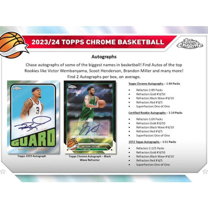 2023-24 Topps Chrome Basketball Blaster 40 Box Case