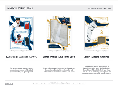 2023 Panini Immaculate Baseball Hobby Box