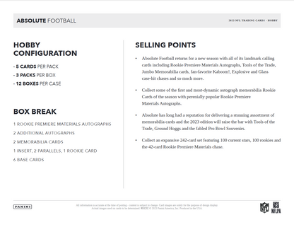 2023 Panini Absolute Football Hobby Box