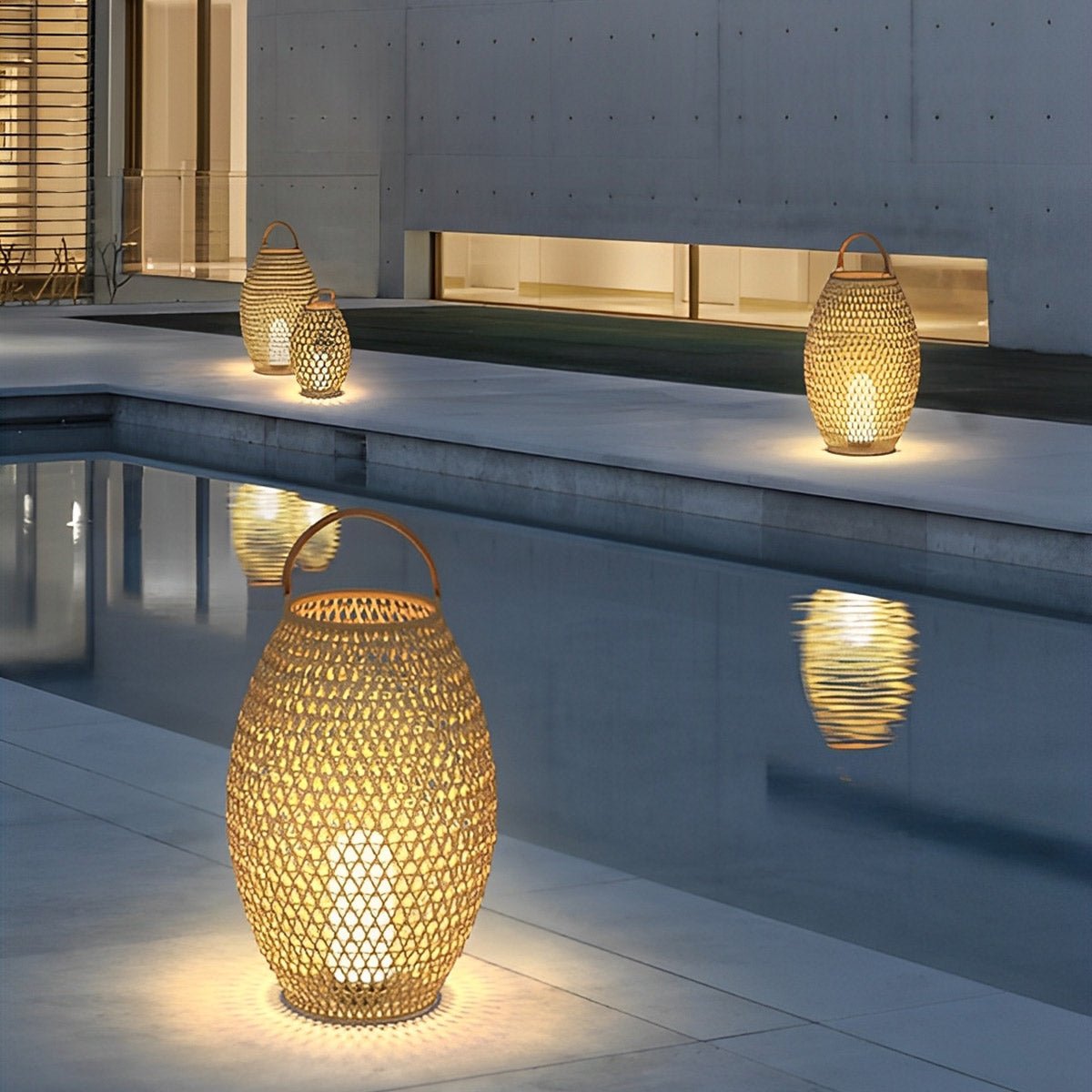 Portable Lanterns Shape Light Waterproof LED Modern Lawn Lamp