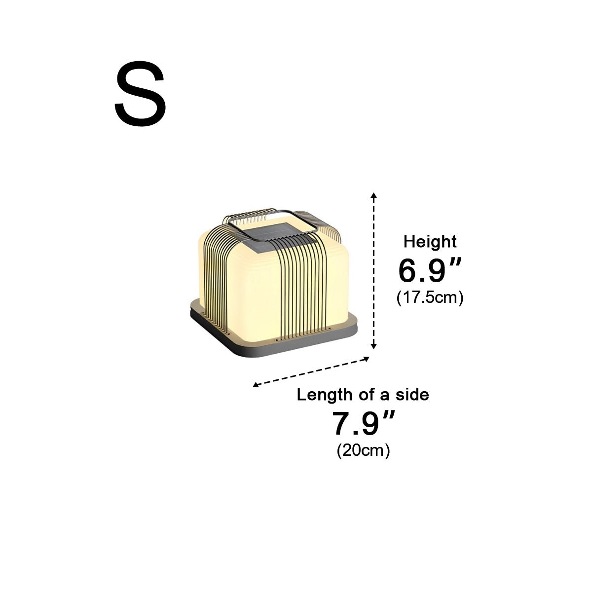 Square Creative LED Waterproof PE Shade Modern Fence Post Lights